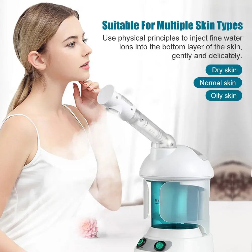 Hot Mist Hair Facial Steamer Air Humidifier Face Moisturizing For Facial Sauna Hydration Skin Care Aromatherapy Salon Atomizer