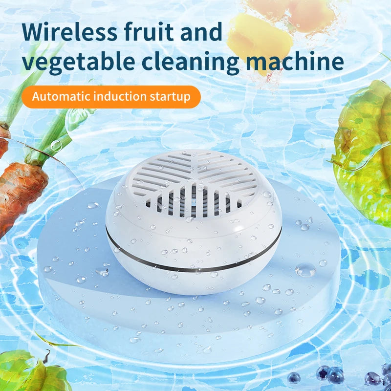 Protable Ultrasonic Fruit Vegetable Washing Machine Capsule Wireless Food Clean Suitable Outdoor Picnic Food Pesticide Purifier