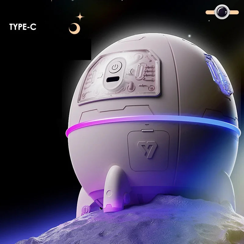 Space Capsule Air Humidifier USB Ultrasonic Cool Mist Aromatherapy Water Diffuser with Led Light Astronaut Humidificador